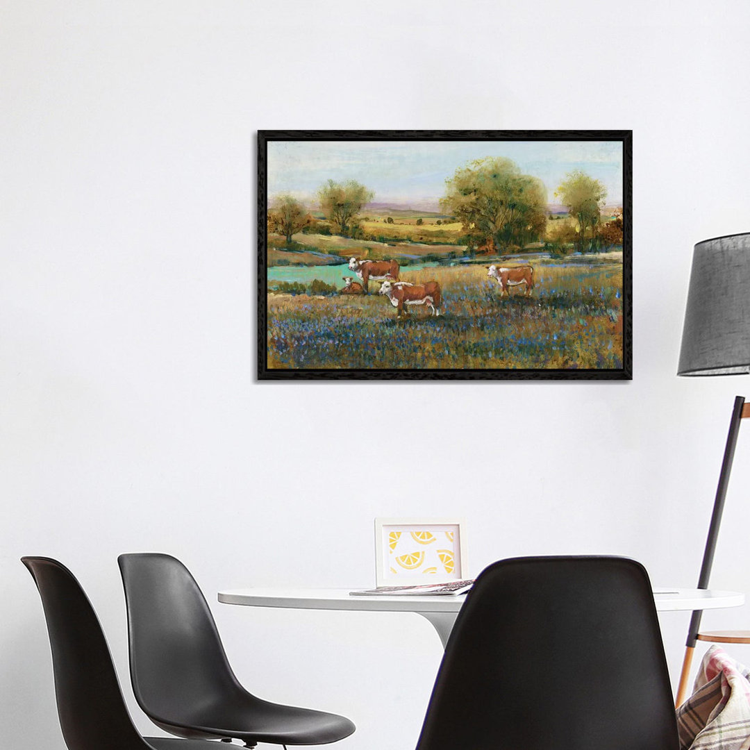 Field Of Cattle II von Tim OToole - Galerie-umwickelte Leinwand Giclée auf Leinwand