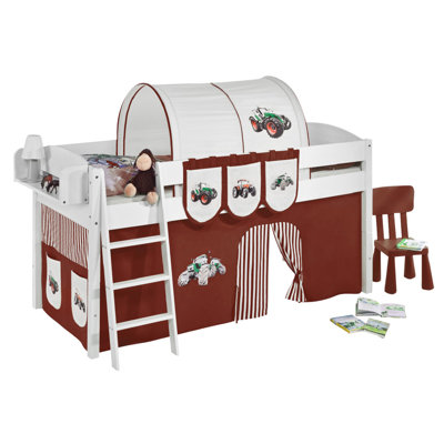 Trecker European Single (90 x 200cm) Mid Sleeper Bed with Curtain