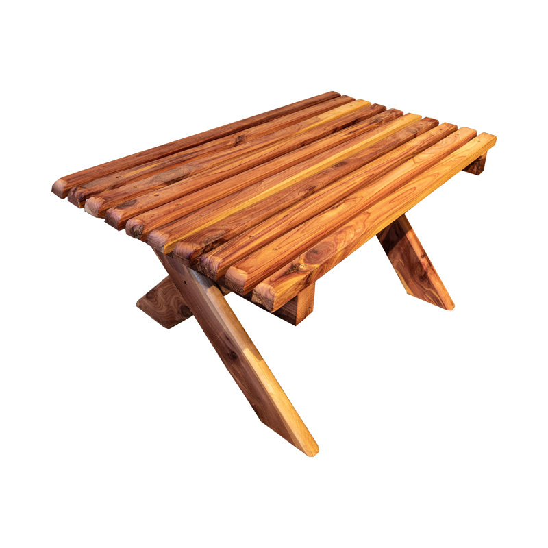 Table en cèdre rouge Ozark Mountain, L 23 po x L 36 po x H 17 po