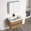 Meuble-lavabo flottant 30 po avec lavabo - Armoire murale tout en bois avec tiroirs à fermeture en douceur, conception à dossier ouvert et plateau en acrylique durable-1504639489