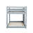 Solid Rubber Wood Twin over Twin Loft Bed with Ladder – Sturdy Twin Bed Platforms for Kids & Teens,Grey-978012349