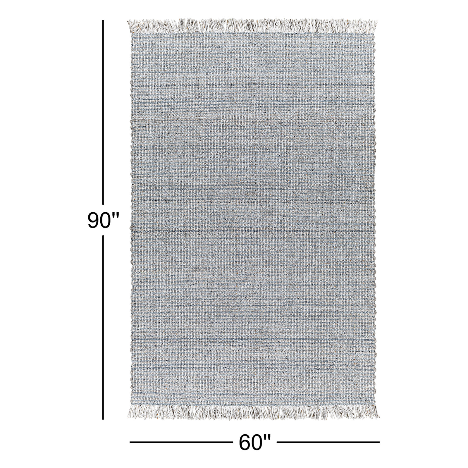 Viewcrest Hand-Woven Aqua Geometric Rug, Rectangle 5' x 7'6"