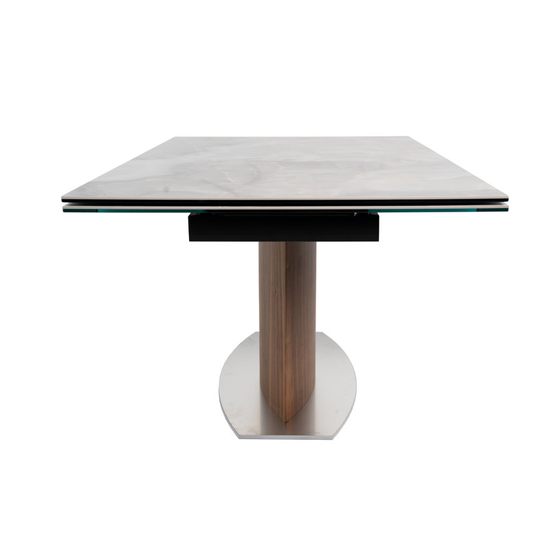 Brynt Extendable Solid Wood Base Dining Table