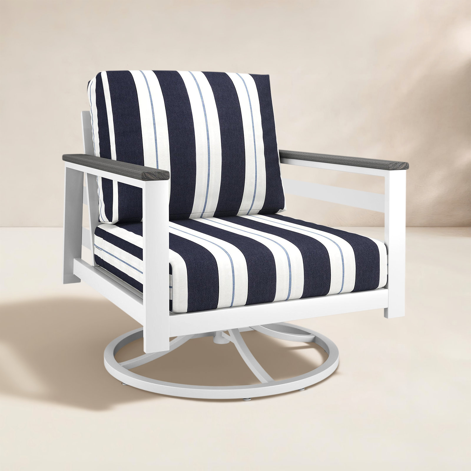 Townsend Sunbrella® Patio Lounge Chair, Coastal Gray