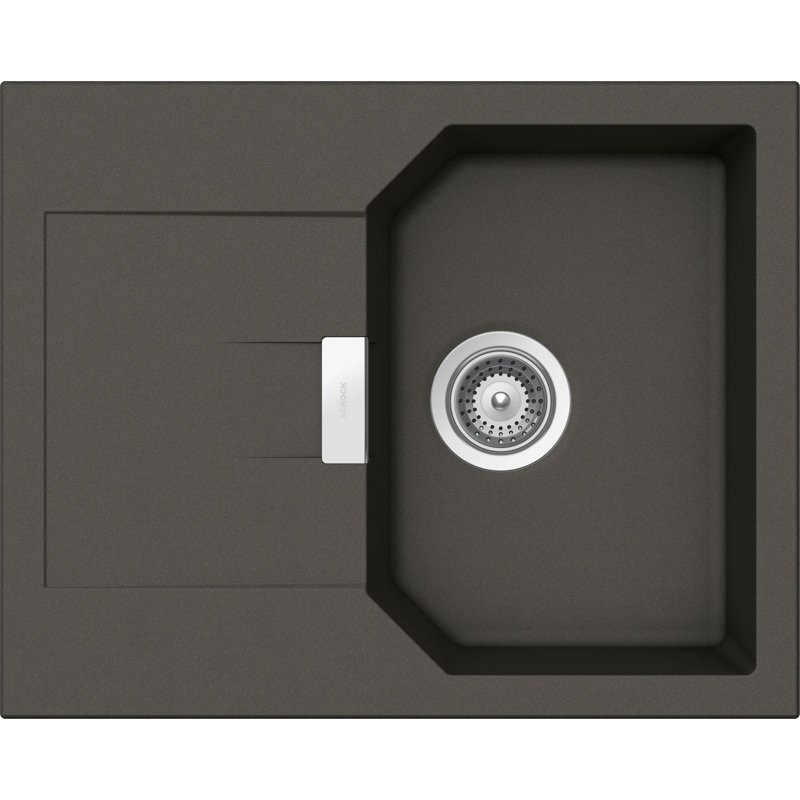 Schock Single Bowl Inset Kitchen Sink, Asphalt