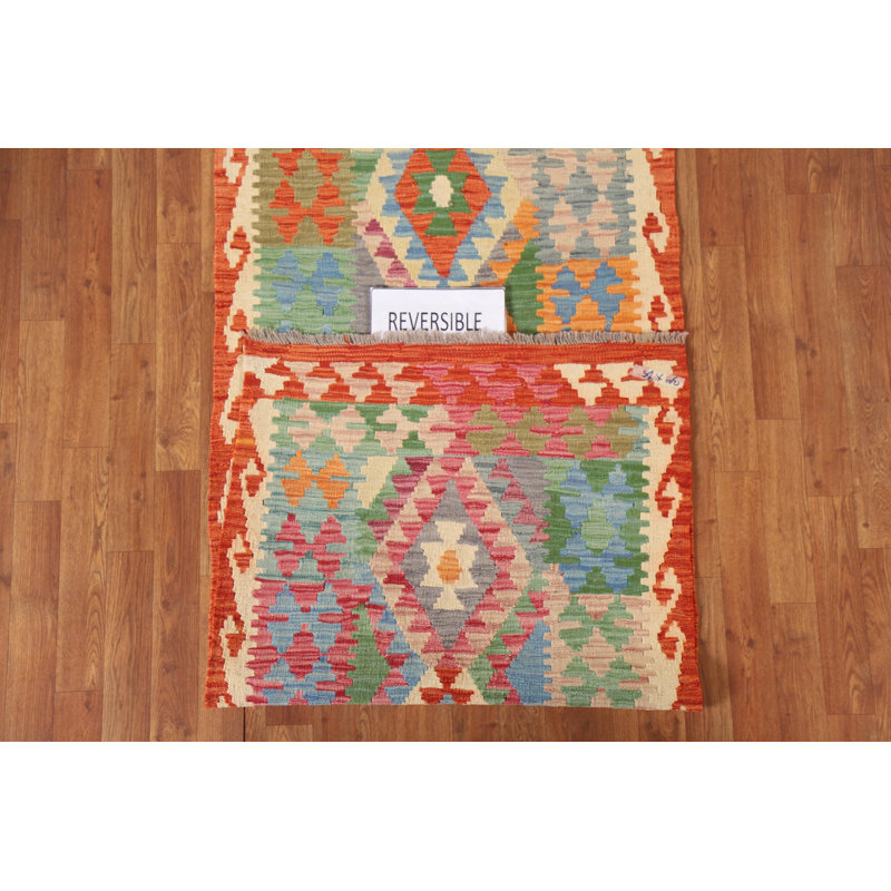 Tapis de couloir géométrique Kilim