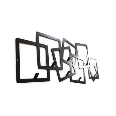 Gualdim Steel Wall 7 - Hook Wall Mounted Coat Rack