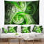 Tapisserie abstraite mystique vert fractal-28496767
