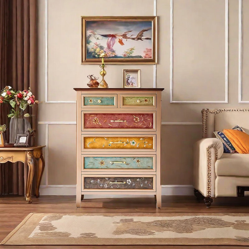 Versatile Hand-Painted Storage Accent Chest