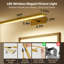 Lampe pour tableau à DEL 16 pouces ZVALO rechargeable avec télécommande, 3 températures de couleur, éclairage mural à intensité variable pour galerie, salon, chambre à coucher, couloir, or, paquet de 2