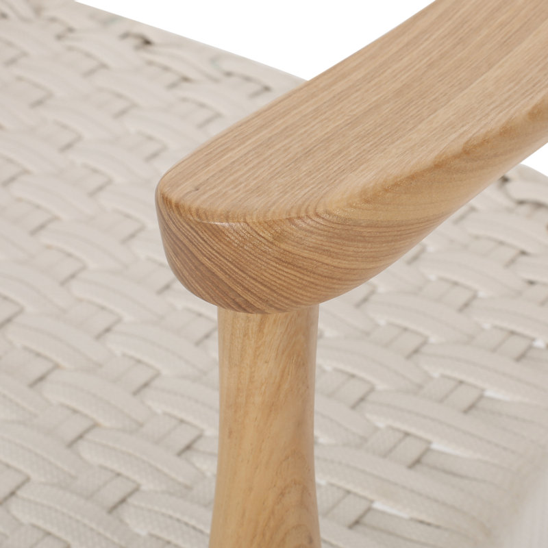 Rosetta Upholstered Armchair, Matte White