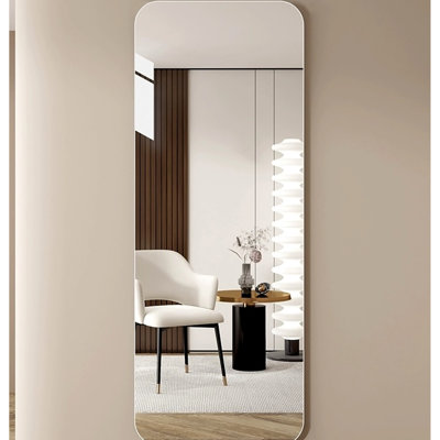 60"X 15" Inch Wall Hanging 5Mm Silver Mirror For Various Rooms - Rounded Corners, Proof, Corrosion Bedroom Living Room Decor: Corner Mirror, Space Saving