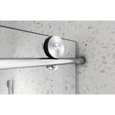 Shower Door 6063 - Adjustable Soft Closing, Nano Clean, Tempered Glass, 70mm 304 Stainless Steel Pulleys, Bathroom Accessory Finish, , Closing Action, Cleaning, Pulleys