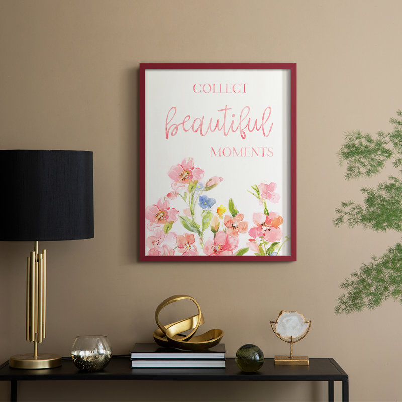 Beautiful Moments Framed Print - Solid Wood, 11" H x 9" W, Red