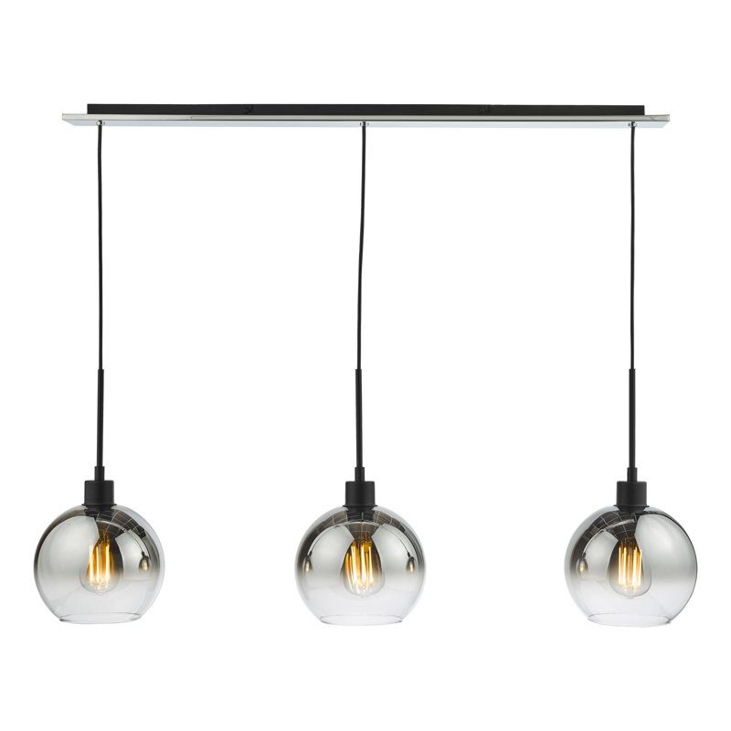 Nicaela 3 - Light Pendant, Smoked, Matt Black