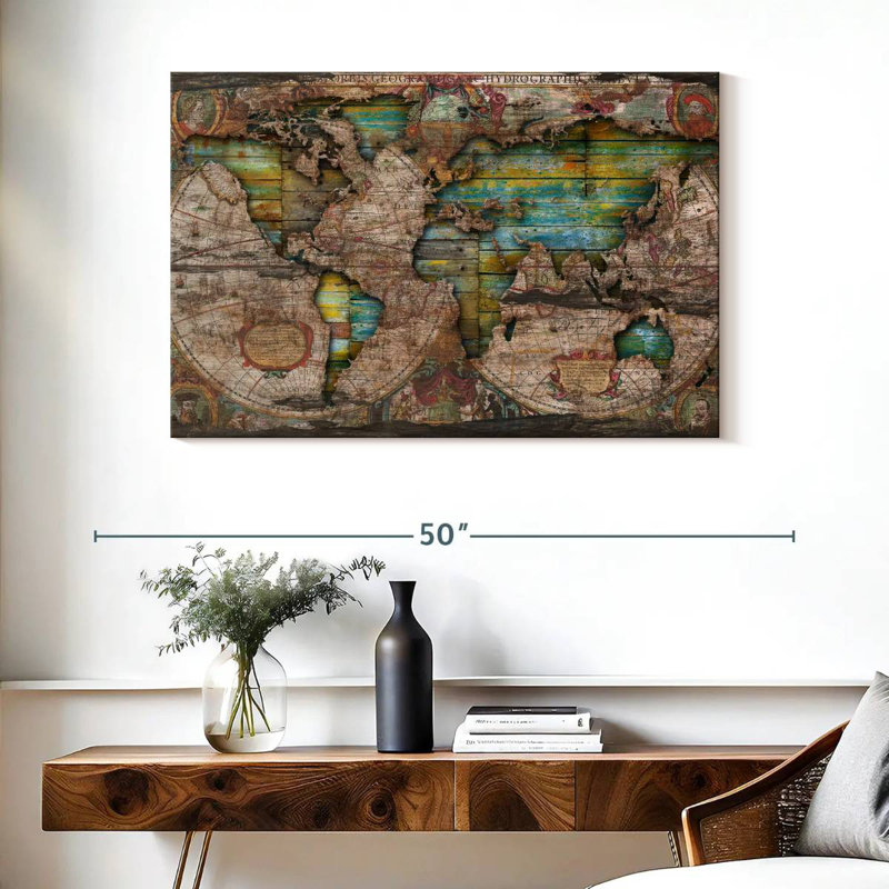 Ancienne carte Aliaz Shabby Elegance, H 26 po x l 39 po