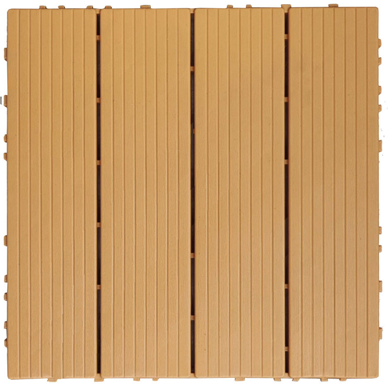 Plastic Composite Deck Tiles Set of 35pcs, Wood