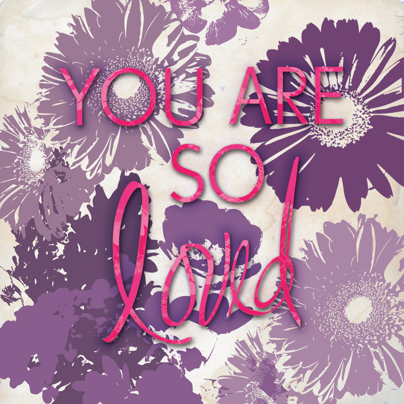 So Loved Purple 2 - Wrapped Canvas Print, 30cm H x 30cm W x 3.8cm D