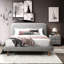 Table de chevet rembourrée Grey Boucle - 2 tiroirs, Choice 2 For Boucle, tissu