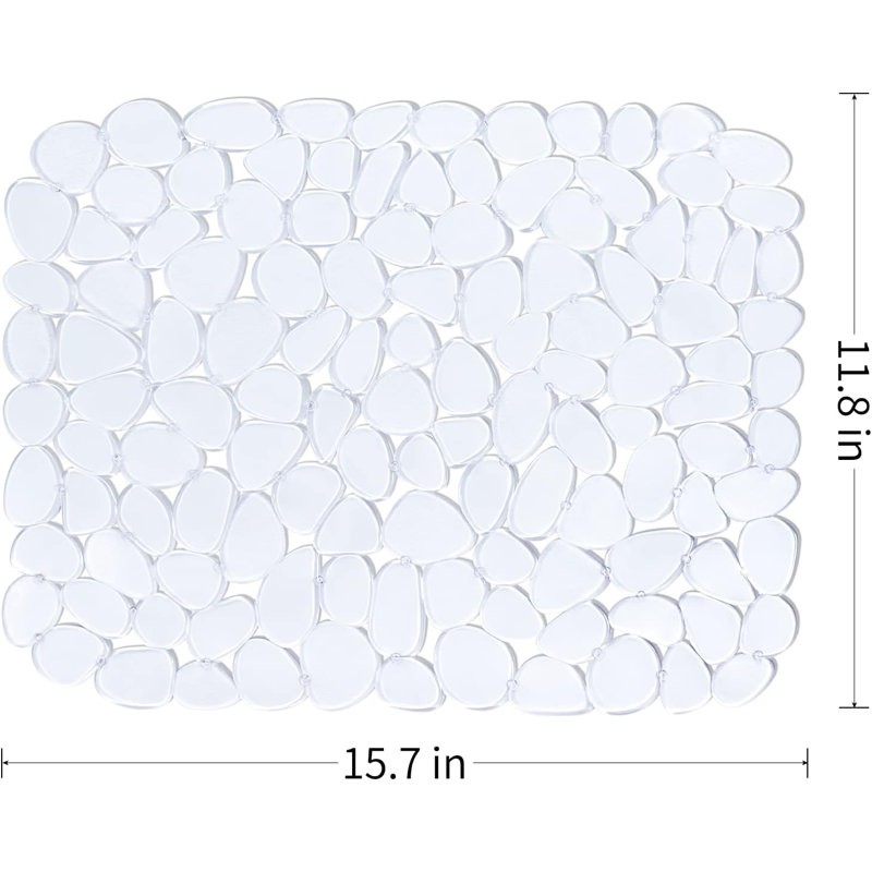 Pebble Sink Mats for Stainless Steel Sink, PVC Sink Saddle Protectors Kitchen, Transparent