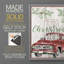Merry Christmas - camion rouge, reproduction encadrée - bois massif-1822875960-1822876357