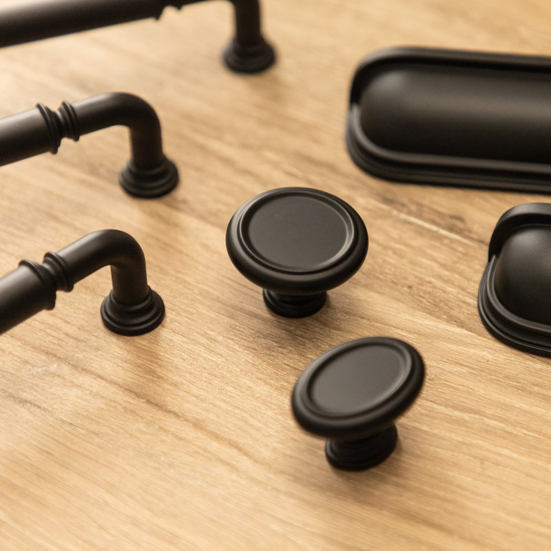 Berkshire Collection Oval Knob - 1-1/2" x 1-1/8 " Cabinet Knob - Farmhouse Hardware for Drawers & Cabinets, Matte Black