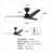 52” Black Built-in Ceiling Fan With Remote Control