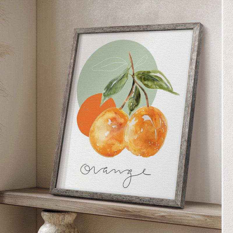 Orange Framed Print - Solid Wood, 15" H x 12" W