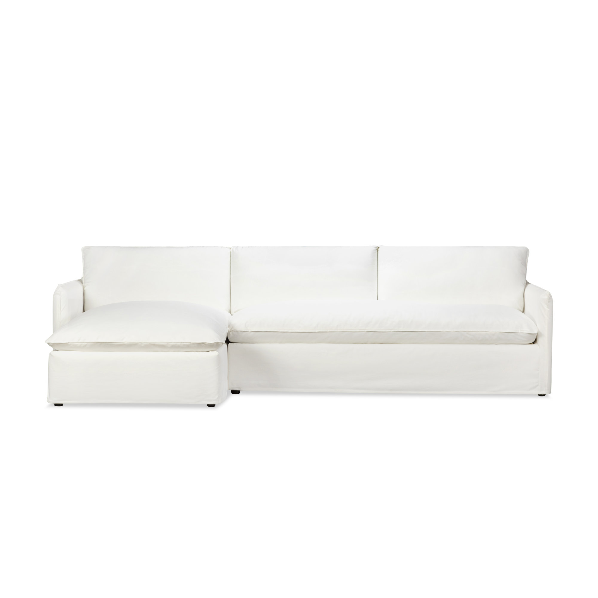 Bellatrix Upholstered L-Sectional, Left Hand Facing, Bayou Off White Canvas