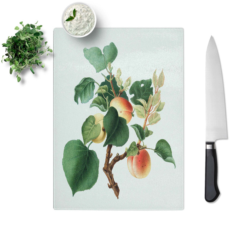 Tempered Glass Apricot Tree by Giorgio Gallesio Chopping Board, 28.5cm W x 20cm L