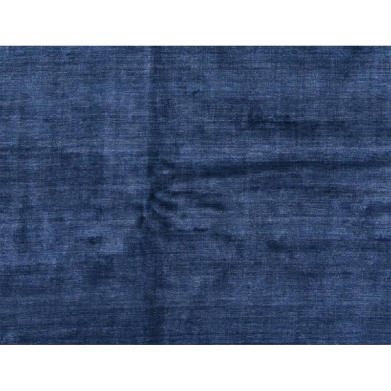 Tapis bleu noué à la main de haute qualité, Rectangle 9 pi 9 po x 13 pi 9 po