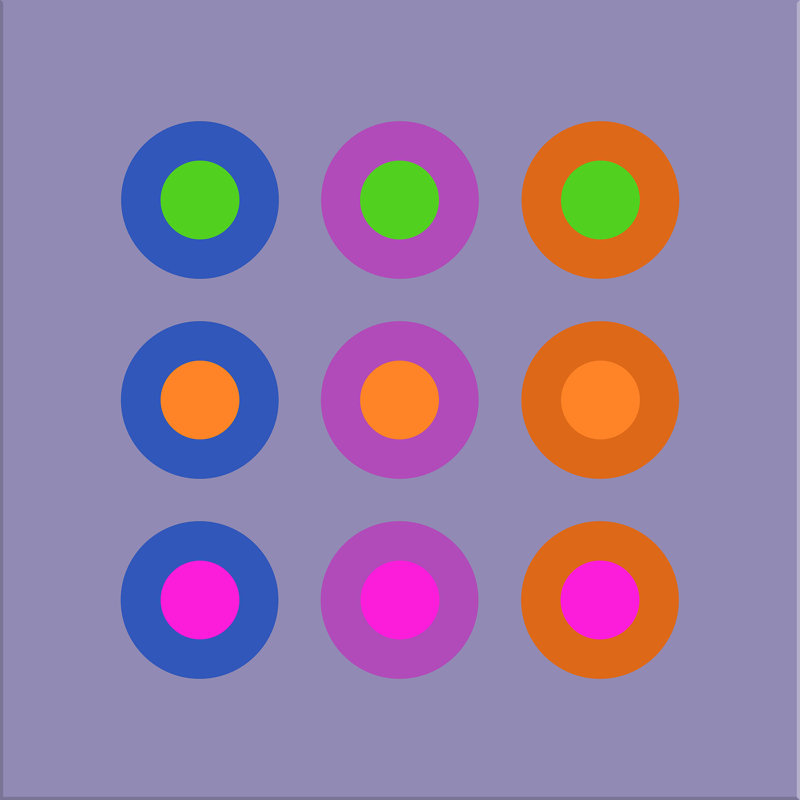«Circles 1» par Michael Wolk, impression sur toile tendue