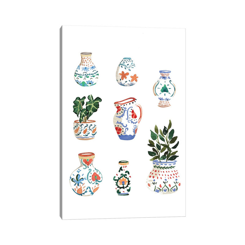 Little Pots by Sabina Fenn - Gallery-Wrapped Canvas Giclée on Canvas, Canvas, 30.48 cm H x 45.72 cm W