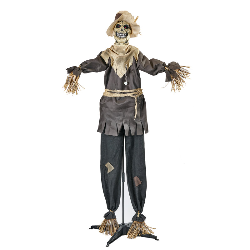 72" Standing Animated Halloween Shaking Scarecrow