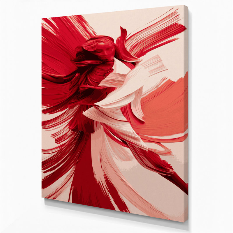 Abstrait art figuratif sur toile rose