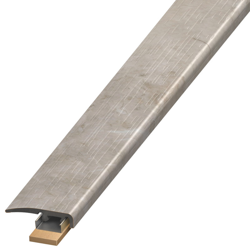Plastique 0,31 po d'épaisseur 1,38 po de largeur 94 po Seuil / Embout, Marbre beige