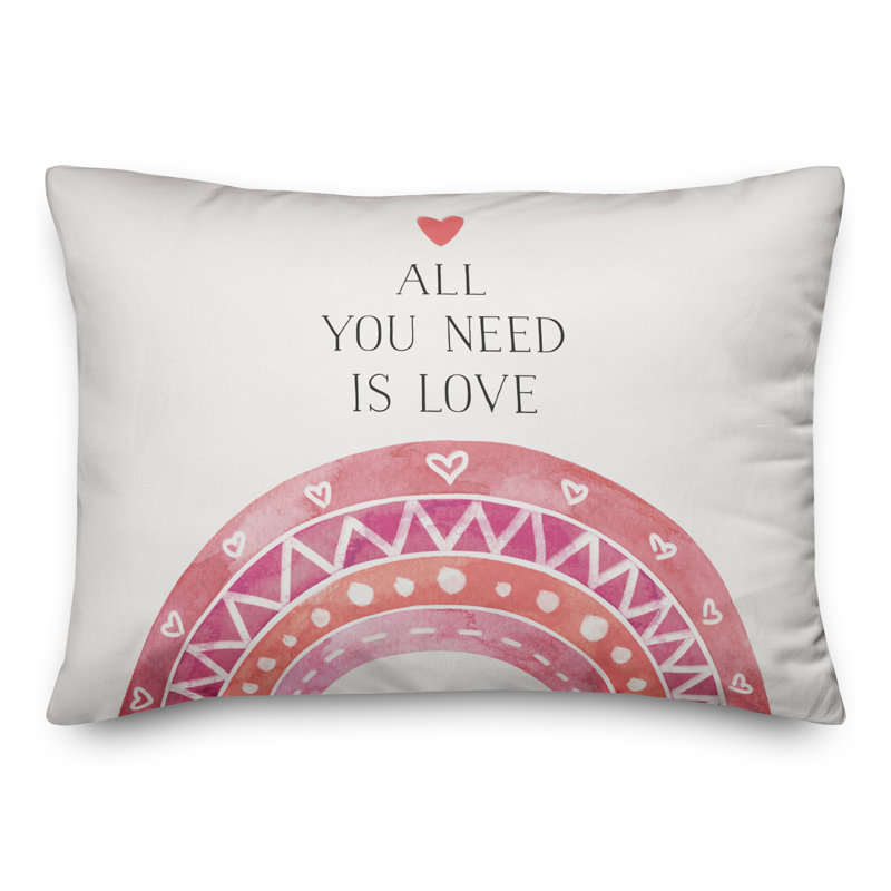 Coussin décoratif All You Need Love Watercolor