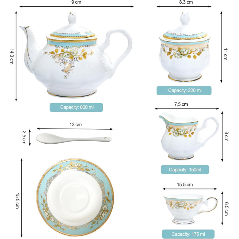 Bone china tea set