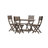 Amaure 4 - Person Acacia Wood Patio Dining Set with Rectangular Table-990794712