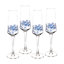 Spode Blue Italian Champagne Flute S/4 8 Oz