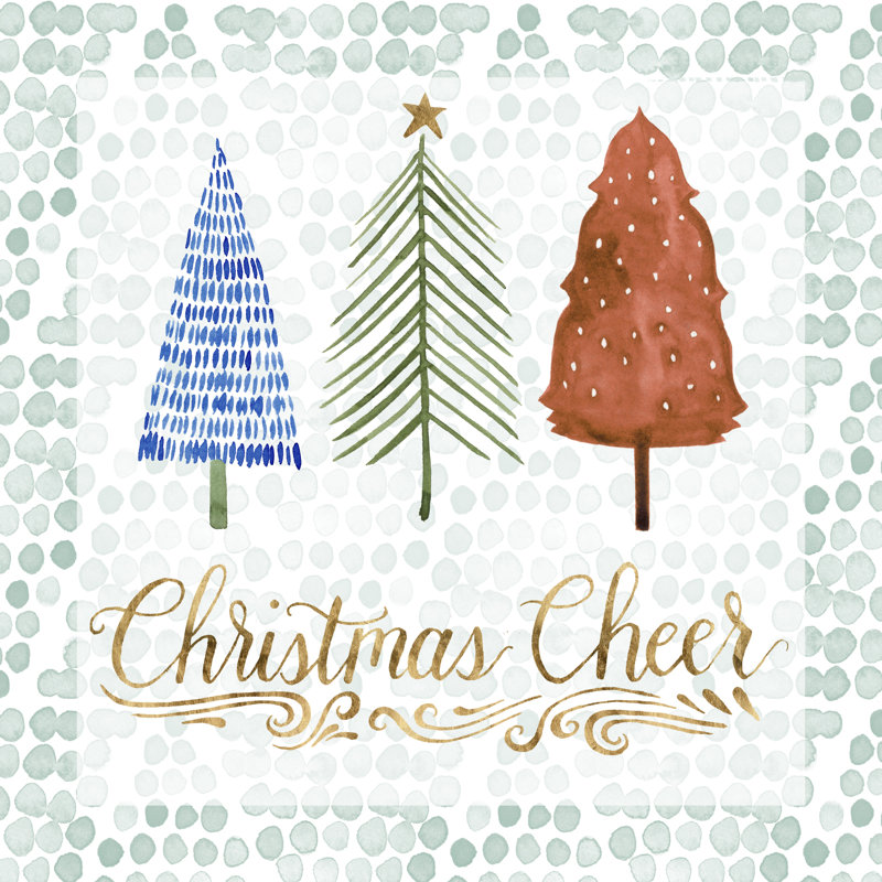 Christmas Tree Whimsy IV by Grace Popp - Wrapped Canvas Painting, 91cm H x 91cm W