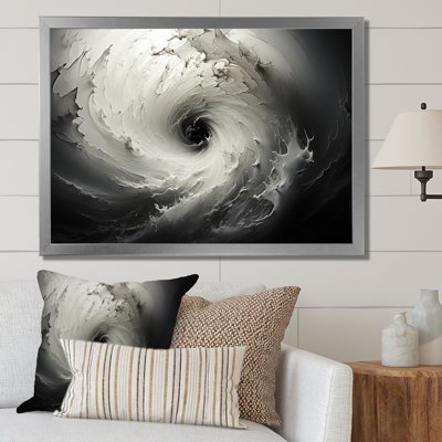 " Grey Abstract Whirlwind Storm III "
