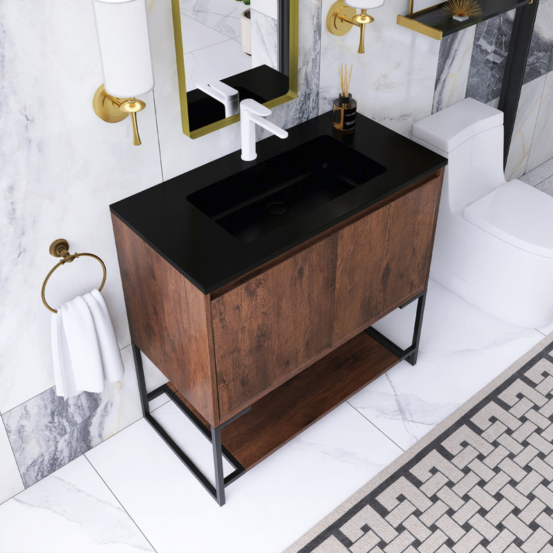 36 po Meuble-lavabo sur pied élégant et élégant