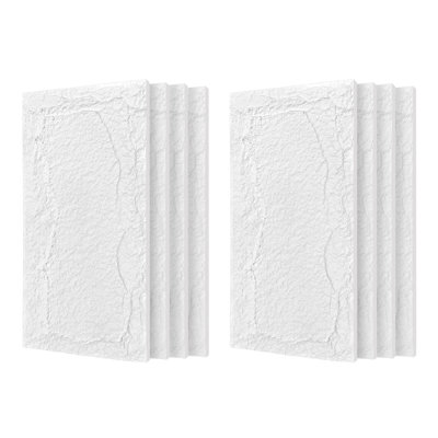 3D Faux Stone Wall Panels, 8 Pcs(Mushroom Stone Clear Grey)