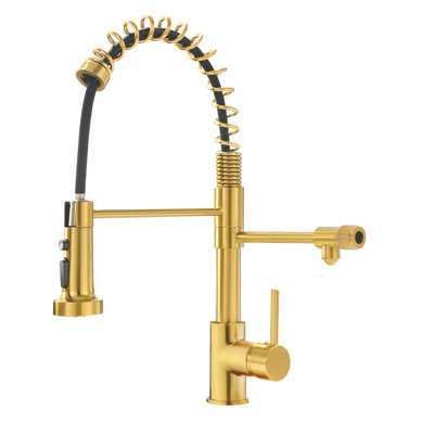 Drinking Water Faucet For Kitchen, Pull Down Filter, Purifier Kitchen Sink In Black And Nickel Gold, Independent Outlet Rust Prevention Faucet, Filter Tap, Sinks