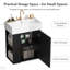 Ensemble de meuble-lavabo de rangement latéral gauche 21,6 po, meuble-lavabo simple mural parfait pour les petites salles de bain-691379171-691379174