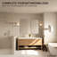 Robinet de salle de bain surdimensionné, robinet de lavabo de salle de bain 3 trous avec bonde-128788389