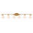 6-Light Ribbed Frosted Glass Shades Vanity Wall Light-1672421869