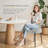 Boucle Sherpa Dining Chairs Set - Ergonomic Curved Back Upholstered Chairs with Sturdy Frame, Easy Assembly for Modern Kitchen & Dining Room-2097268064