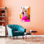 Vibrant Pink City Steps Colorful Vibrant Abstract Architecture City Wall Art Print 1 Piece Wrapped Canvas Wall Art-235896315